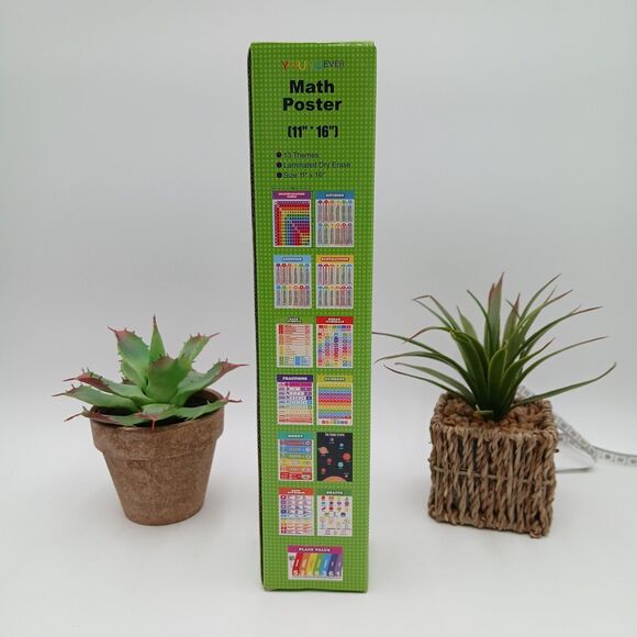Youngever 13 Pack Laminated Educational Math Posters 11x16 - Picture 1 of 1